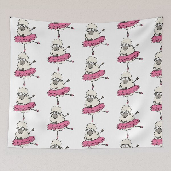 Item preview, Ballet Sheep - Absurd Fluffy Ballerina Doodle Meme designed and sold by WowDezign.