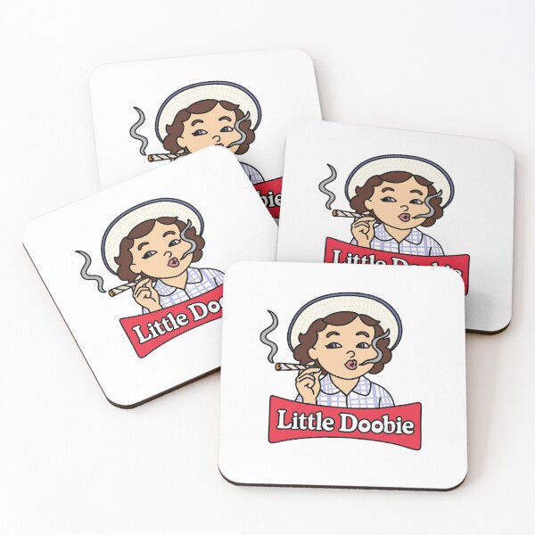 Item preview, Little Doobie Retro Vintage Woman Smoking Cannabis Graphic | Feminine 70s Style Weed Art designed and sold by MycoMindsMedia.