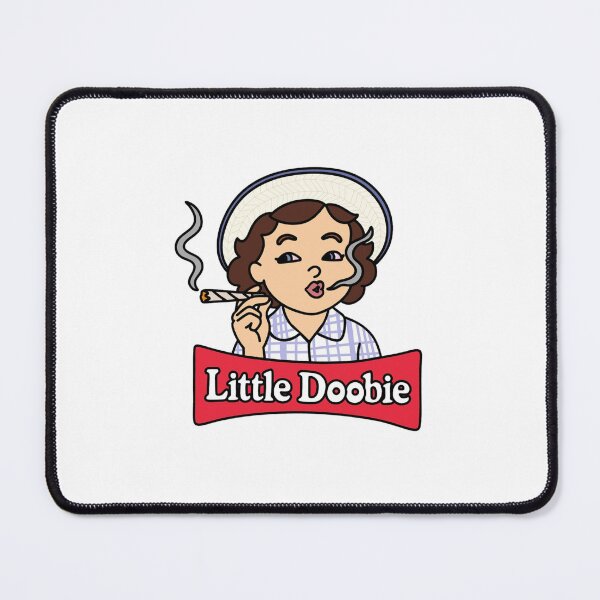 Item preview, Little Doobie Retro Vintage Woman Smoking Cannabis Graphic | Feminine 70s Style Weed Art designed and sold by MycoMindsMedia.