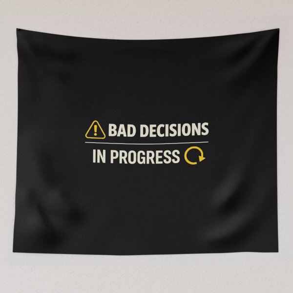 Item preview, On My Way to Making Bad Decisions Shirt – Funny Warning Humor Tee, Minimalist Sarcastic T-Shirt designed and sold by VibeOffline Studio.