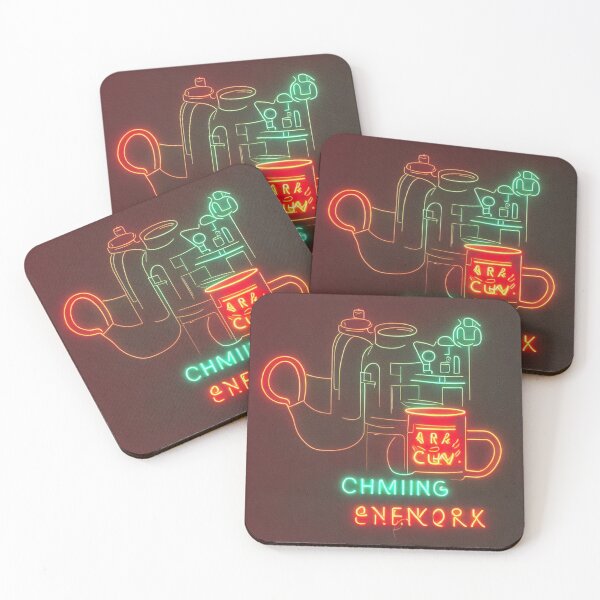 Item preview, Neon Coffee Shop Glowing Sign Art designed and sold by PixelForge Studio.