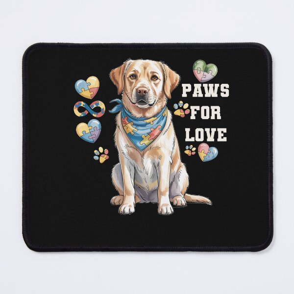Item preview, Paws For Love Autism Awareness Labrador Puzzle Piece Heart Infinity Dog Mom designed and sold by tamdevo1.