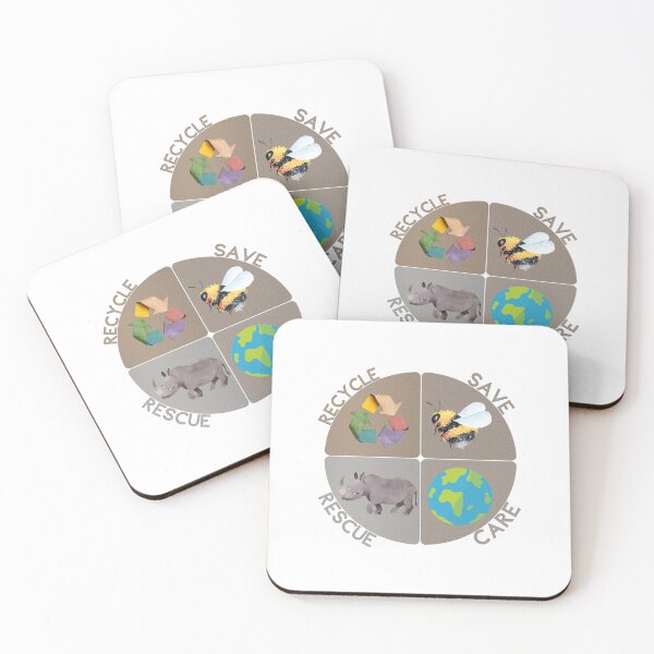 Item preview, Earth Day Message – Save Rescue Recycle Plant Clean Care designed and sold by LuveraxArt.