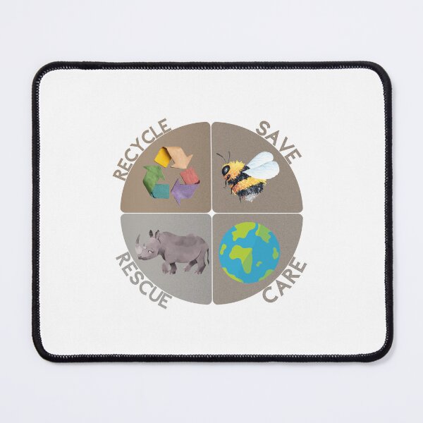 Item preview, Earth Day Message – Save Rescue Recycle Plant Clean Care designed and sold by LuveraxArt.
