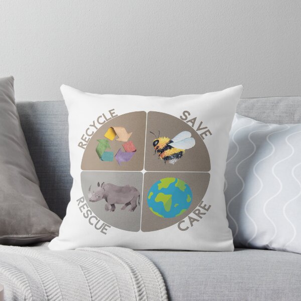 Item preview, Earth Day Message – Save Rescue Recycle Plant Clean Care designed and sold by LuveraxArt.