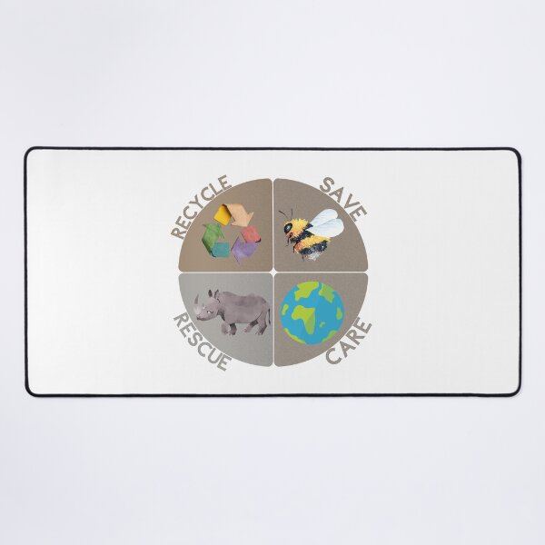 Item preview, Earth Day Message – Save Rescue Recycle Plant Clean Care designed and sold by LuveraxArt.