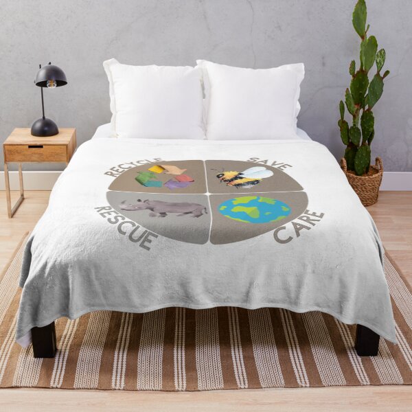 Item preview, Earth Day Message – Save Rescue Recycle Plant Clean Care designed and sold by LuveraxArt.