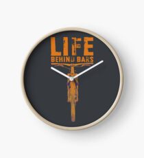 Life Behind Bars Biking Collection Clock