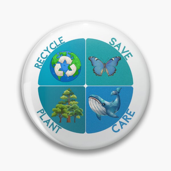 Item preview, Earth Day Message – Save Rescue Recycle Plant Clean Care designed and sold by LuveraxArt.