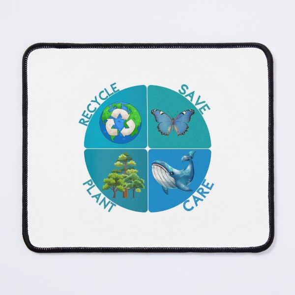 Item preview, Earth Day Message – Save Rescue Recycle Plant Clean Care designed and sold by LuveraxArt.