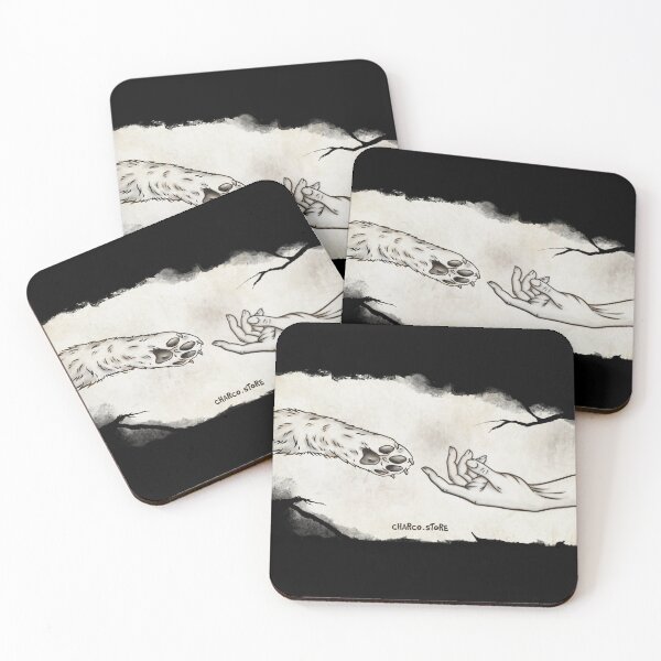 Item preview, Connection | Cat Paw and Human Hand – Creation of Adam Inspired Art designed and sold by Charco.Store – Bold Expressive Graphics & Alt Streetwear Art.