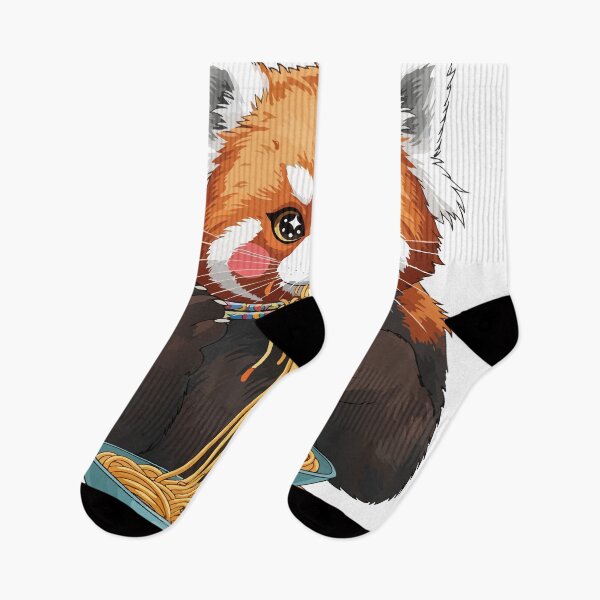 Item preview, red panda eating ramen designed and sold by Uglyandcute.