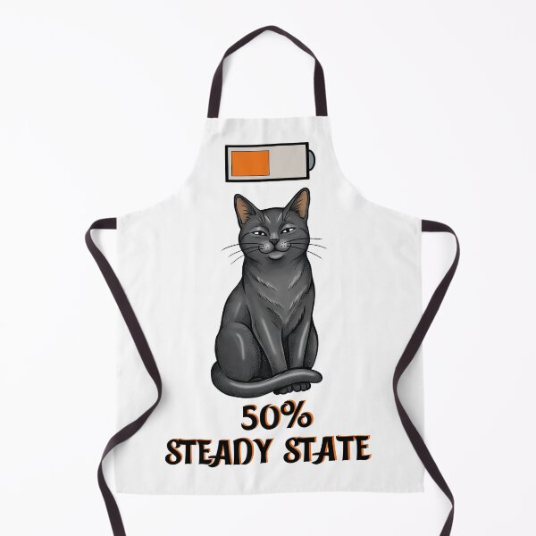 Item preview, Steady State 50% Cat Battery | Half-Charged Mood Cat Design designed and sold by BlackCat Vibe.