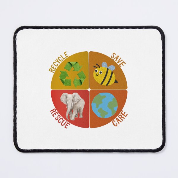 Item preview, Earth Day Message – Save Rescue Recycle Plant Clean Care designed and sold by LuveraxArt.