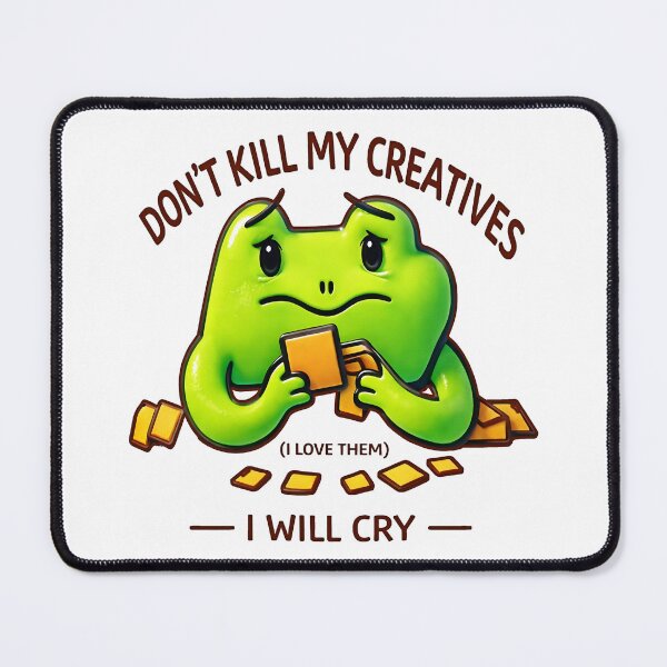 Item preview, Don't Kill My Creatures I Will cry Frog  designed and sold by gear-posters.