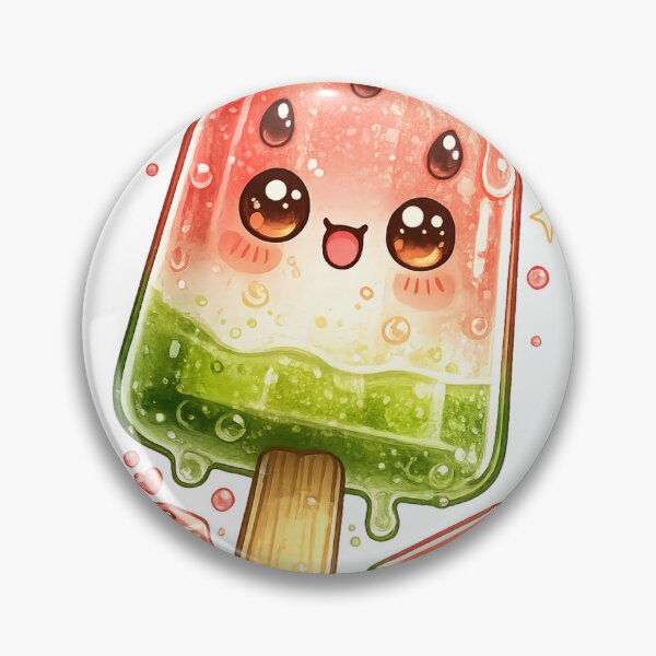 Item preview, Watermelon Ice Pop Kawaii designed and sold by redsharkuk.