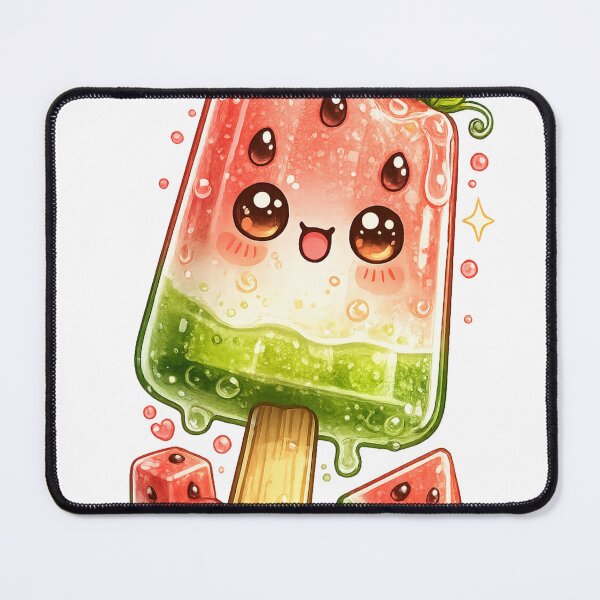 Item preview, Watermelon Ice Pop Kawaii designed and sold by redsharkuk.