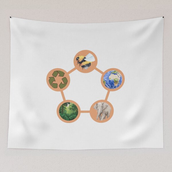 Item preview, Earth Day Message – Save Rescue Recycle Plant Clean Care designed and sold by LuveraxArt.