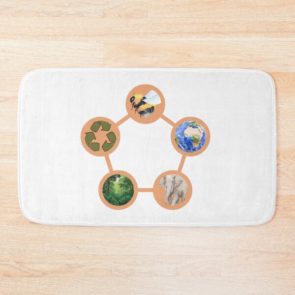 Item preview, Earth Day Message – Save Rescue Recycle Plant Clean Care designed and sold by LuveraxArt.