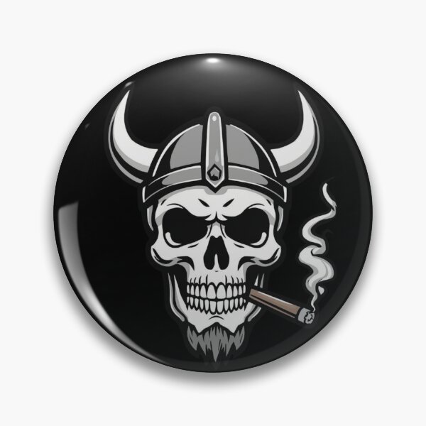 Item preview, Viking Skull Helmet Smoking Cigar Norse Warrior Design designed and sold by Fradikal.