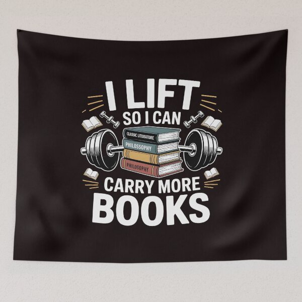 Item preview, I Lift So I Can Carry More Books – Book Lover Workout Humor designed and sold by Redgiant87x.