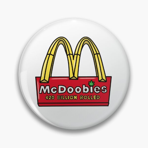 Item preview, McDoobies Parody Logo 420 Billion Rolled Cannabis Weed Fast Food Humor Sticker & Apparel designed and sold by MycoMindsMedia.