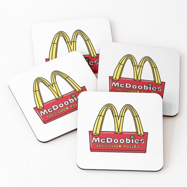 Item preview, McDoobies Parody Logo 420 Billion Rolled Cannabis Weed Fast Food Humor Sticker & Apparel designed and sold by MycoMindsMedia.