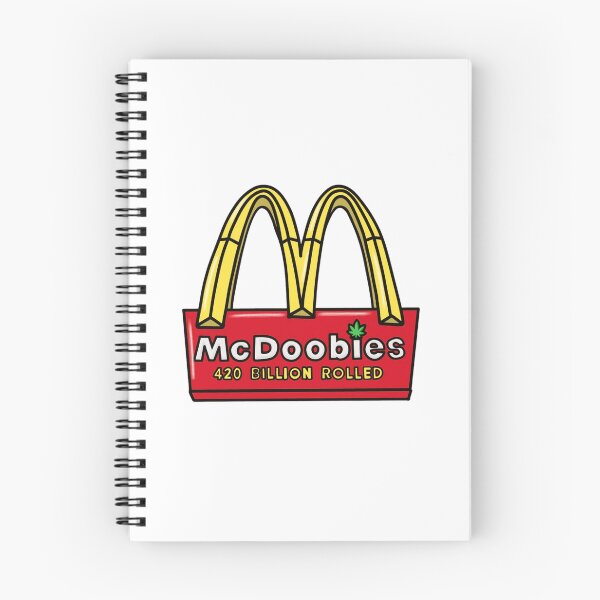 Item preview, McDoobies Parody Logo 420 Billion Rolled Cannabis Weed Fast Food Humor Sticker & Apparel designed and sold by MycoMindsMedia.
