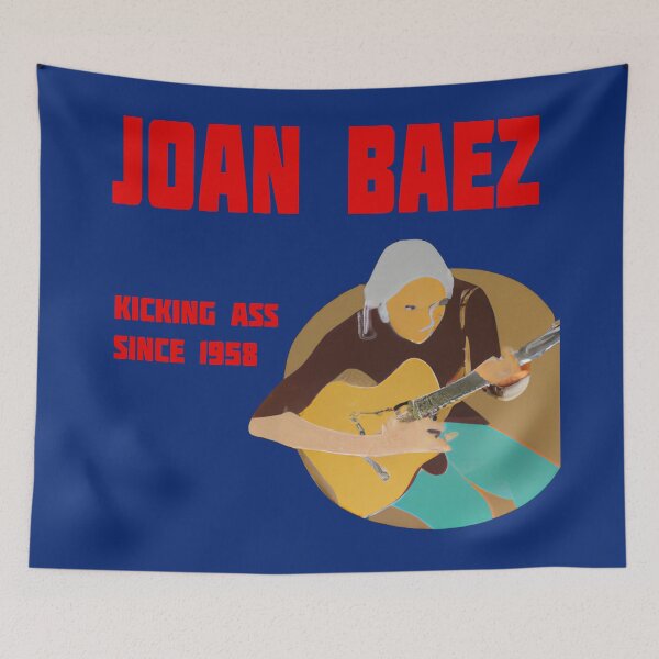 Item preview, Joan Baez Kicking Ass Since 1958 – Bold Folk Music Tribute Design designed and sold by DiamondSkyShirt.