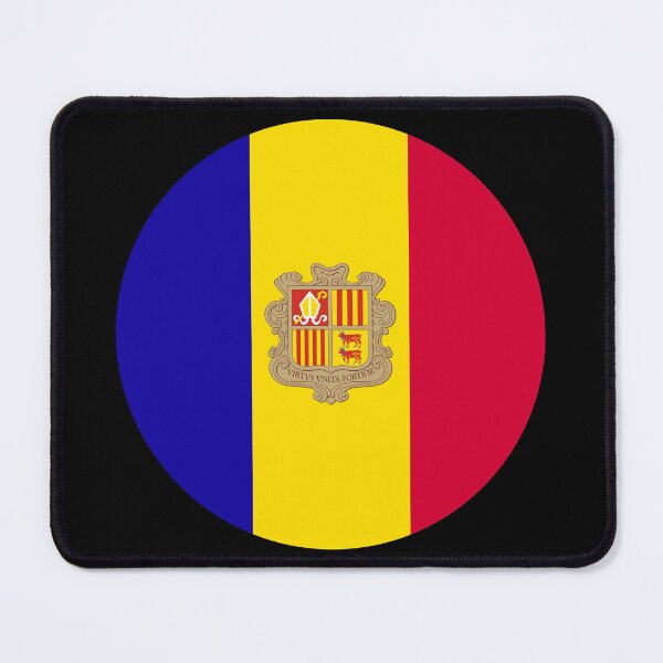 Item preview, Andorra Round Flag Andorran Patriotic Heritage designed and sold by NTGUILTY.