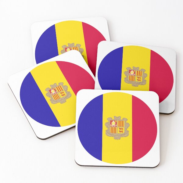 Item preview, Andorra Round Flag Andorran Patriotic Heritage designed and sold by NTGUILTY.