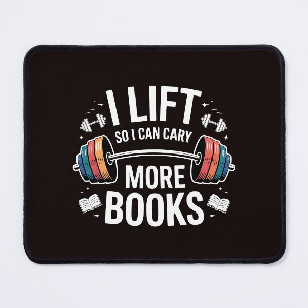Item preview, I Lift So I Can Carry More Books – Gym Addict Bookworm Funny Saying designed and sold by Redgiant87x.