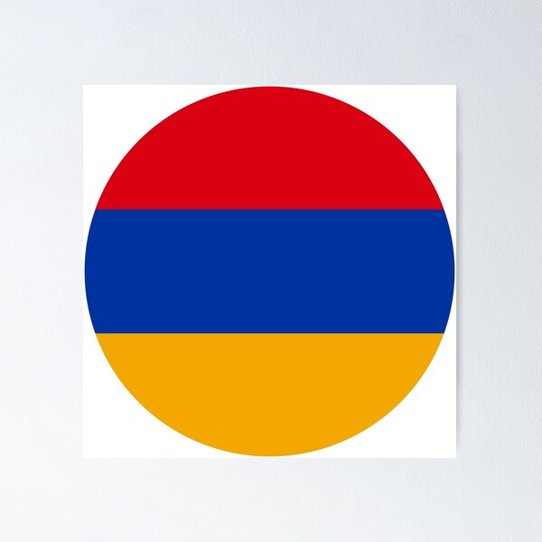 Item preview, Armenia Round Flag Armenian Patriotic Heritage designed and sold by NTGUILTY.