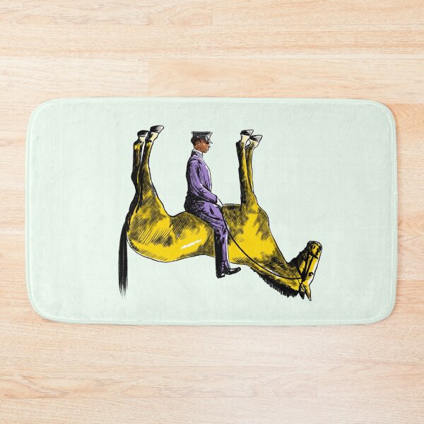 Item preview, Officer Riding Upside Down Horse - Surreal Art - hand-drawn designed and sold by ZERO-MIND.