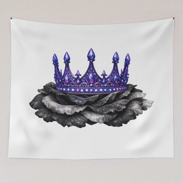 Item preview, Galaxy Crown on Black Rose Petals designed and sold by jgvisualarts.