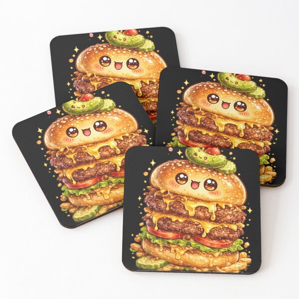 Aperçu de l'œuvre Double Cheeseburger Kawaii créée et vendue par redsharkuk.