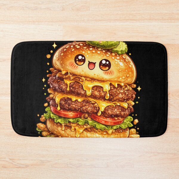 Artikelvorschau, Doppel-Cheeseburger Kawaii entworfen und verkauft von redsharkuk.