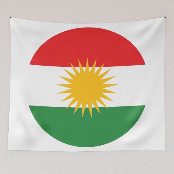 Item preview, Kurdistan Round Flag Kurdish Patriotic Heritage designed and sold by NTGUILTY.
