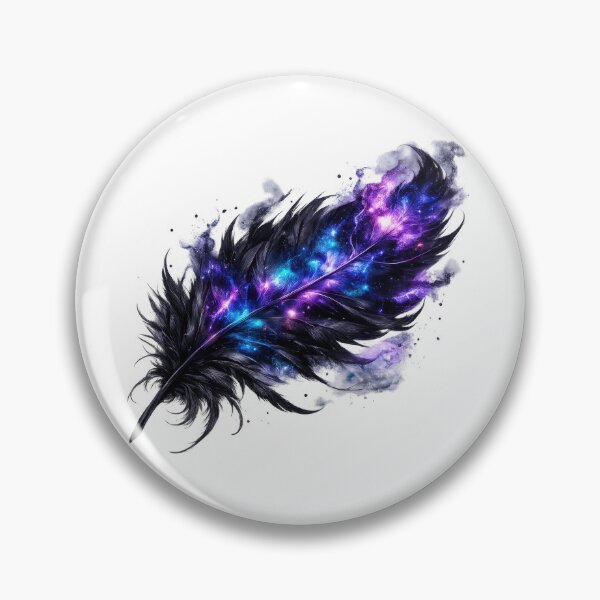 Item preview, Black Feather with Galaxy Shimmer designed and sold by jgvisualarts.