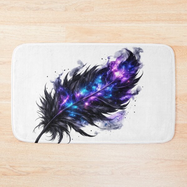 Item preview, Black Feather with Galaxy Shimmer designed and sold by jgvisualarts.
