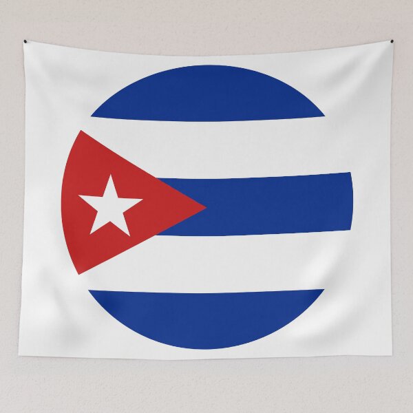 Item preview, Cuba Round Flag Cuban Patriotic Heritage designed and sold by NTGUILTY.