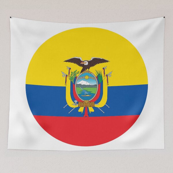 Item preview, Ecuador Round Flag Ecuadorian Patriotic Heritage designed and sold by NTGUILTY.