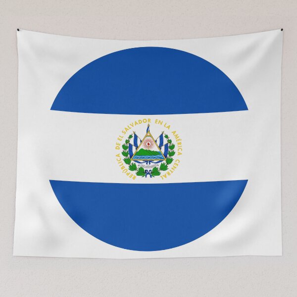 Item preview, El Salvador Round Flag Salvadoran Patriotic Heritage designed and sold by NTGUILTY.