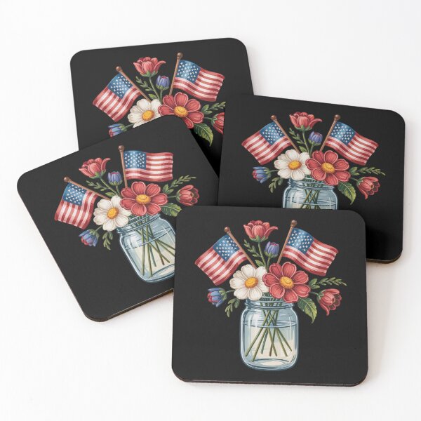 Item preview, Mason Jar with American Flags Design designed and sold by theartfulaspie.
