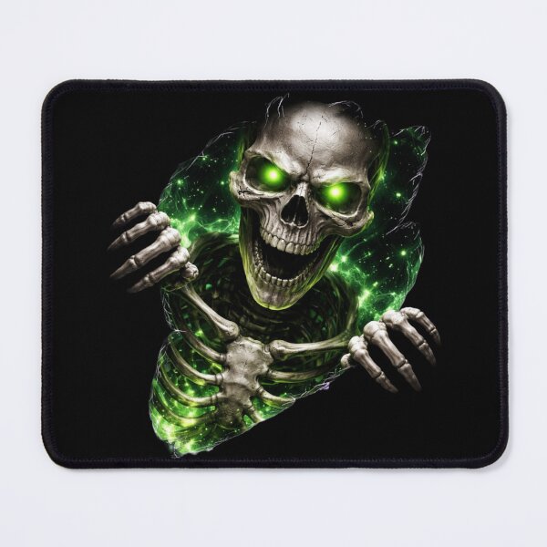 Item preview, Green Glow Skeleton - Dark Fantasy Ripped Metal Aesthetic Art designed and sold by Tw1nsAIArt.