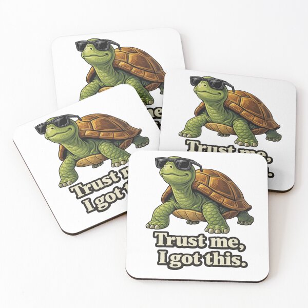 Item preview, Funny Cool Turtle “Trust Me, I Got This” – Confident Cute Animal Meme Design designed and sold by HubCreates.