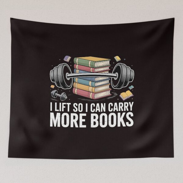 Item preview, I Lift So I Can Carry More Books – Book Lover Gym Workout Humor designed and sold by Redgiant87x.