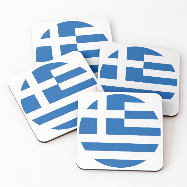 Item preview, Greece Round Flag Greek Patriotic Heritage designed and sold by NTGUILTY.