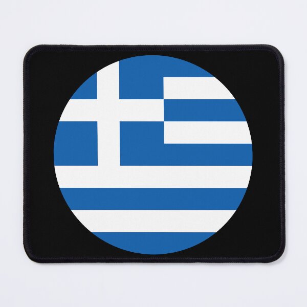 Item preview, Greece Round Flag Greek Patriotic Heritage designed and sold by NTGUILTY.