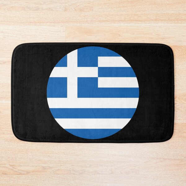 Item preview, Greece Round Flag Greek Patriotic Heritage designed and sold by NTGUILTY.